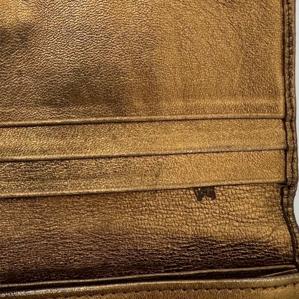Prada Nappa Gaufre Gold Metallic Wallet - Picture 11 of 16